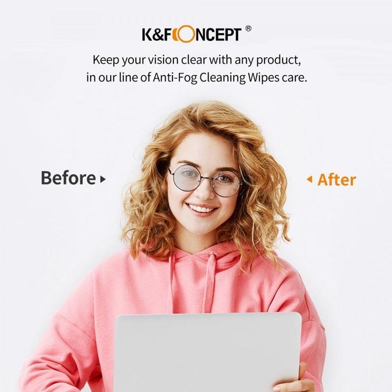 K&F CONCEPT KF08.036 ANTI-FOGGING WIPES 120PCS_TP