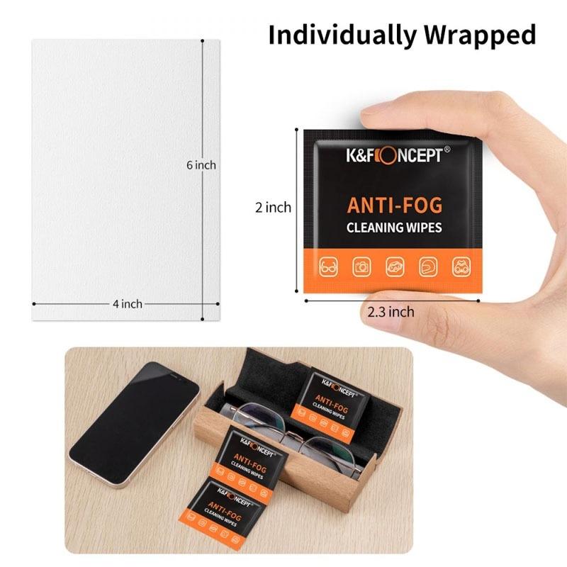 K&F CONCEPT KF08.036 ANTI-FOGGING WIPES 120PCS_TP