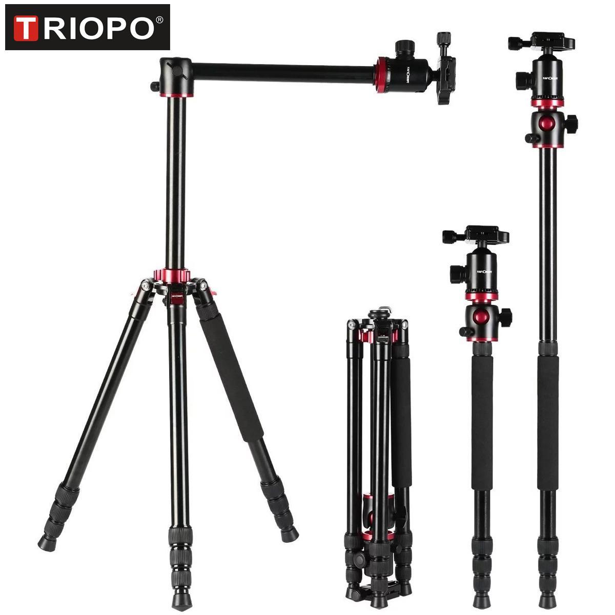 TRIOPO Tripod PMT-2504X8.C+D-2A Carbon Fiber Adjustable Tripod_TP