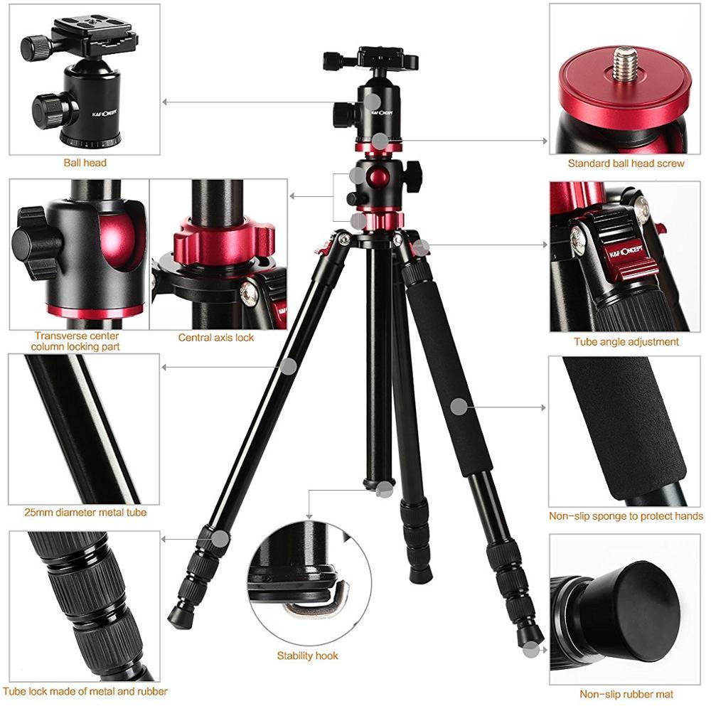 TRIOPO Tripod PMT-2504X8.C+D-2A Carbon Fiber Adjustable Tripod_TP
