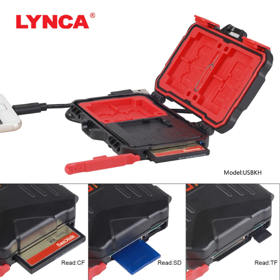 กล่องใส่การ์ด LYNCA USBKH MEMORY CARD BOX & Reader_TP