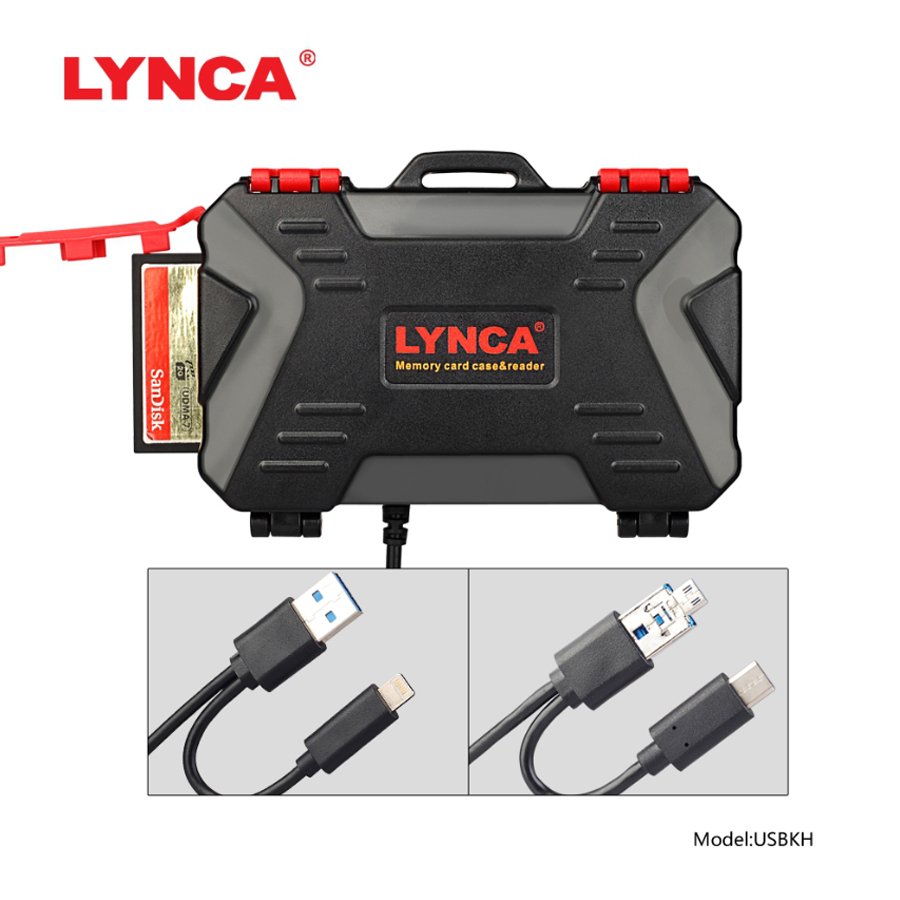 กล่องใส่การ์ด LYNCA USBKH MEMORY CARD BOX & Reader_TP
