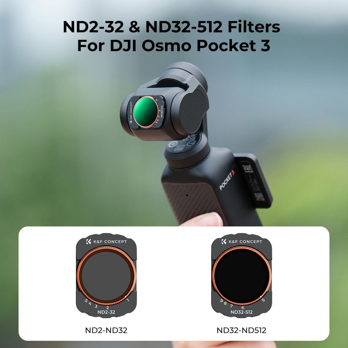 K&F FILTER ND2-32 ND32-512 NANO-X FOR DJI OSMO POCKET3 - Image 2