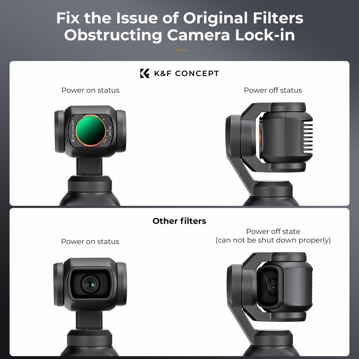 K&F FILTER ND2-32 ND32-512 NANO-X FOR DJI OSMO POCKET3 - Image 4