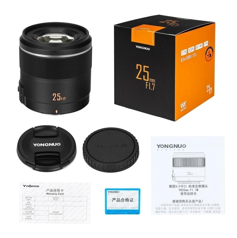 LENS YONGNUO 25MM./F1.7M 0.2M/0.GGFT FOR M4/3 - Image 8