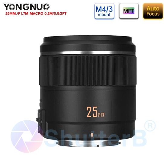 LENS YONGNUO 25MM./F1.7M 0.2M/0.GGFT FOR M4/3